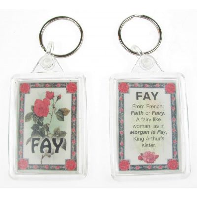 NOVELTY NAME KEYRING PRINTED BOTH SIDES WITH ORIGIN & MEANING, LETTER “F” UK NEW