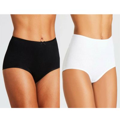 LADIES WOMENS NEW 4 PACK FULL BRIEFS PANTS KNICKERS SHORTS UNDERWEAR 8-22 NEW UK